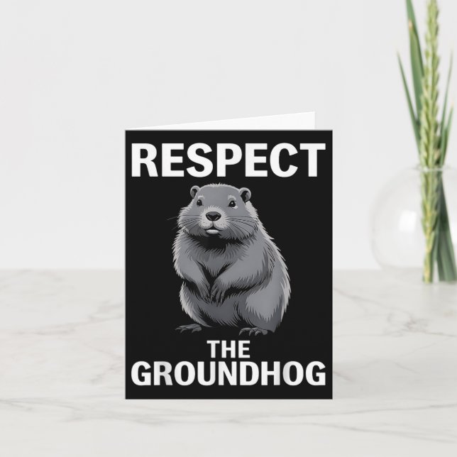 Respektera Murmeldagen Glad Murmeldagen Semester Kort (Framsida)