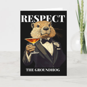 Respektera Murmeldagen Rolig Ground-hog Dag Usa Fl Kort