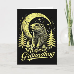 Respektera Murmeldagen - Rolig Groundhog Day _1 Kort