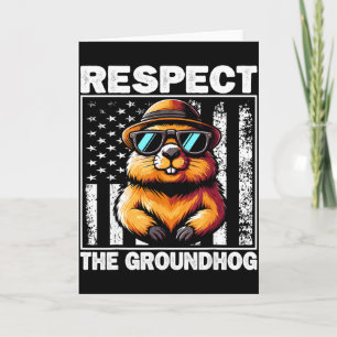 Respektera Murmeldagen Roligt Murmeldjur Kort