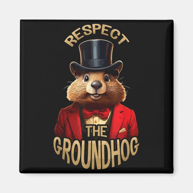 Respektera Murmeldagen Roligt Trädkrypare Magnet (Framsidan)