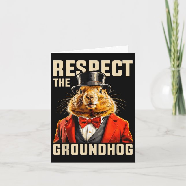 Respektera Murmeldjuret Ground Hog Day Män Kvinnor Kort (Framsida)
