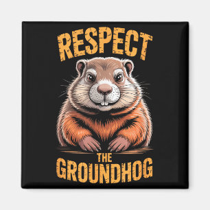 Respektera Murmeldjuret Roligt Punxsutawney Phil H Magnet