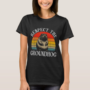 Respektera Murmeldjuret Roligt Talesätt Retro Murm T Shirt