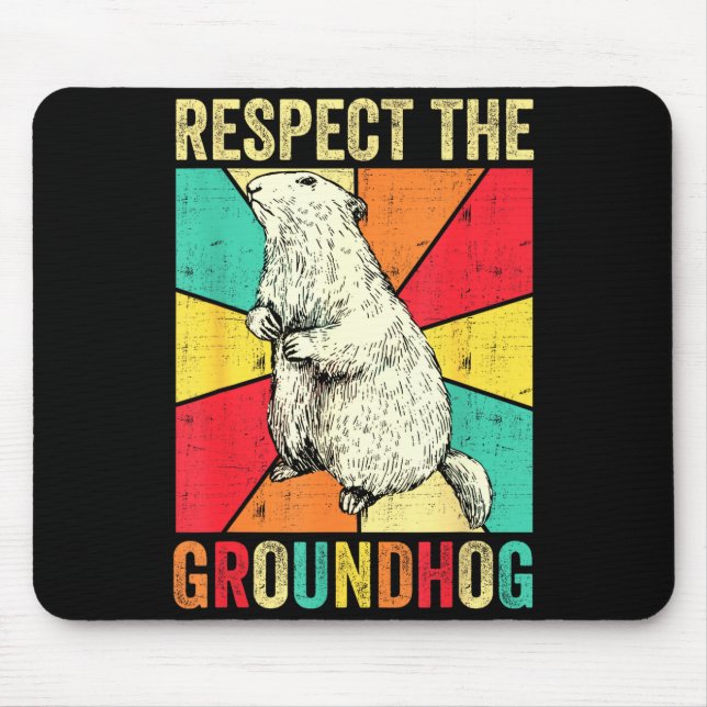 Respektera Murmeldjuret Trädmurmeldjur Ground Hog  Musmatta (Framsidan)
