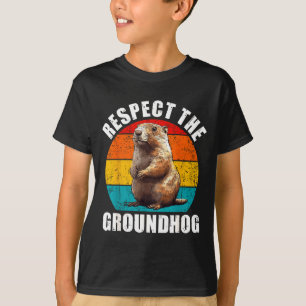 Respektera Murmeldjuret Vintage Groundhog Day Deko T Shirt