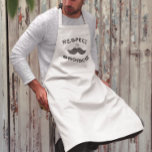 Respektera Mustache Hipster Bro-stache Långt Förkläde<br><div class="desc">BBQ Barbeque respekterar helt enkelt Stache Mustache Funny Humor Retro Cook Hipster Chef's Kitchen Barbecue Apron</div>