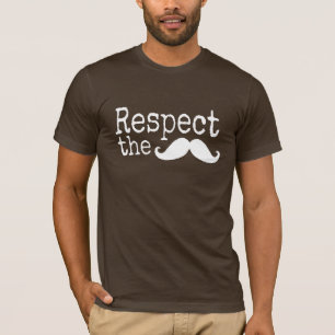 Respektera mustasch-mörken t-shirts