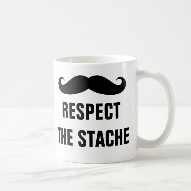 Respektera mustaschen roliga kaffemug för manliga  kaffemugg (Höger)