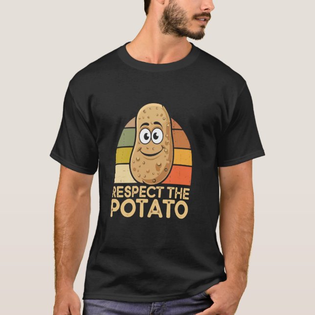 Respektera Potatisen Roligt Sött T Shirt (Framsida)