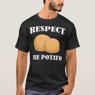 Respektera Potatiskjorta Rolig Potatisälskare Humo T Shirt