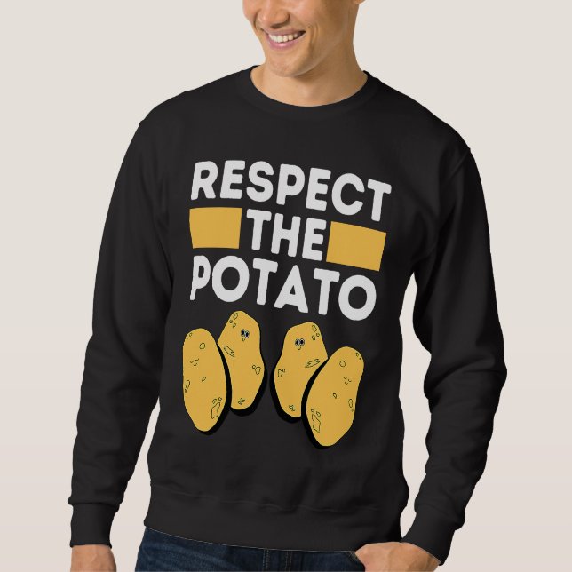 Respektera Potatismem Rödbete Potatisar P Lång Ärmad Tröja (Framsida)