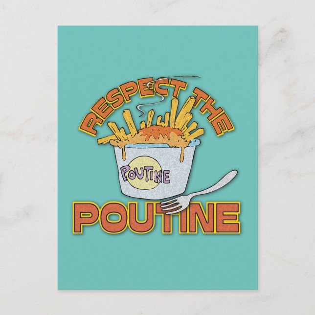Respektera Poutine Mat  vykort (Framsida)