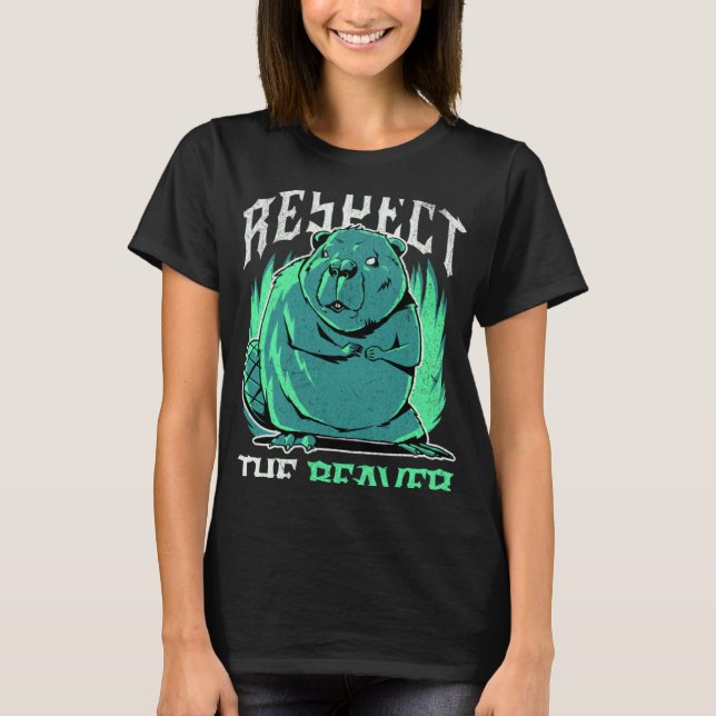 Respektera röntgenåterförsöket från bäver för utvä t shirt (Framsida)