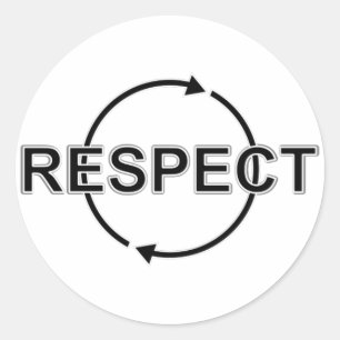 respektera runt klistermärke