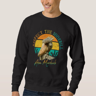 Respektera Shoebill Stork Art Abu Markub African Lång Ärmad Tröja