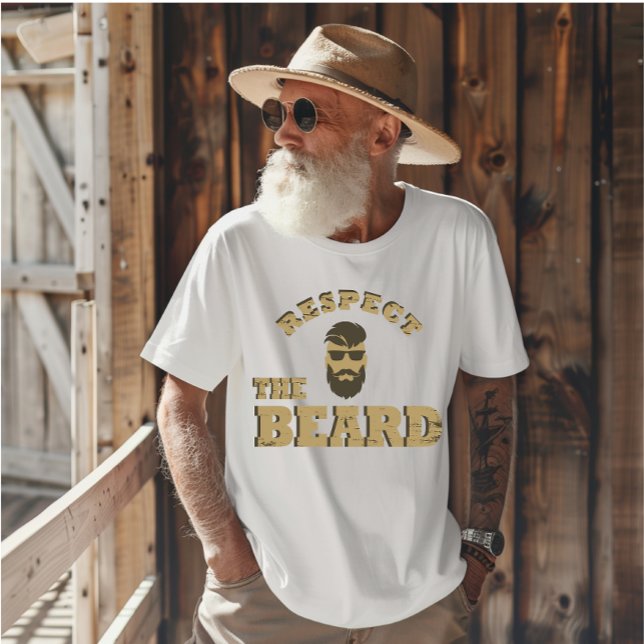 Respektera skägget ord t shirt (Skapare uppladdad)