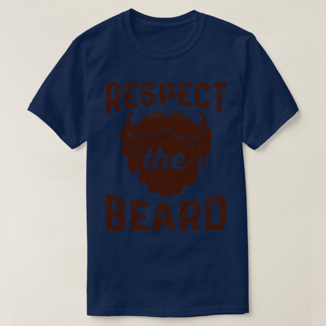 Respektera skägget t shirt (Design framsida)