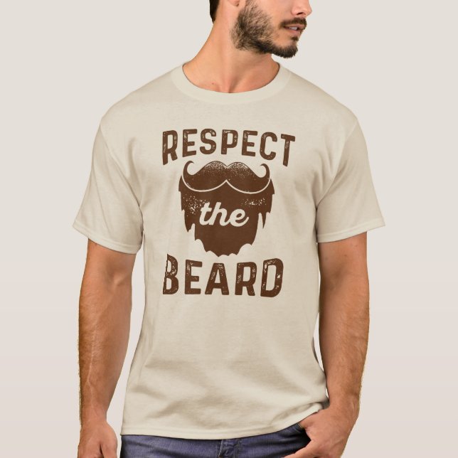 Respektera skägget t shirt (Framsida)