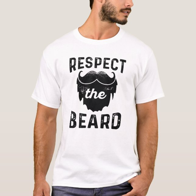 Respektera skägget t shirt (Framsida)