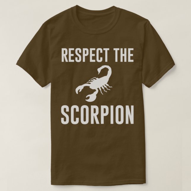 Respektera skorpionen t shirt (Design framsida)