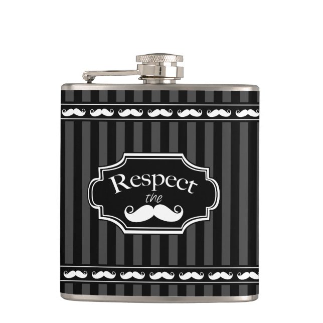 Respektera Stache Mr Hipster Vintage Retro Fickplunta (Framsidan)