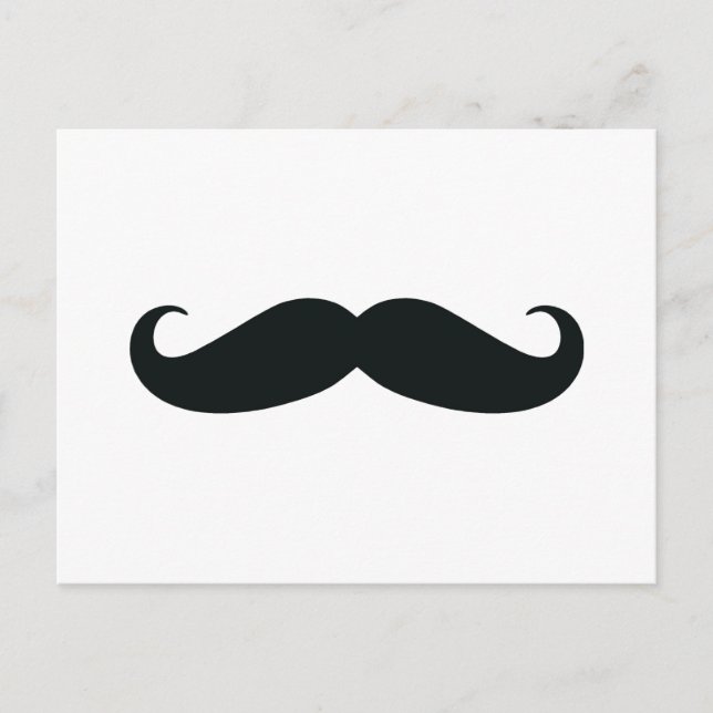 Respektera Stache Mustache Vykort (Framsida)