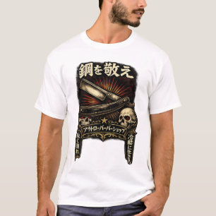 Respektera Stål Rakhyvel Japanska T Shirt