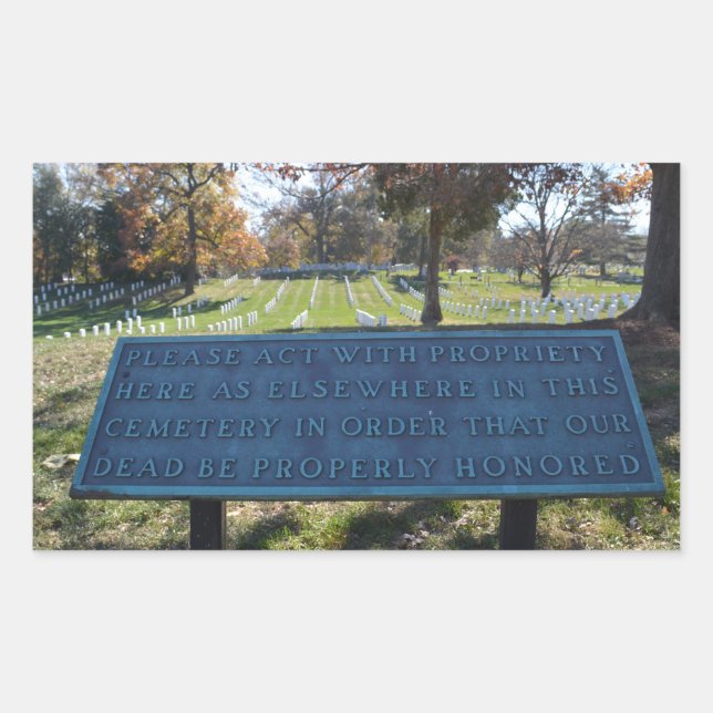 Respektera tecken rektangulärt klistermärke (Framsida)