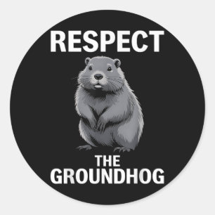 Respektera terrängdagen i Groundhog Lycklig Runt Klistermärke