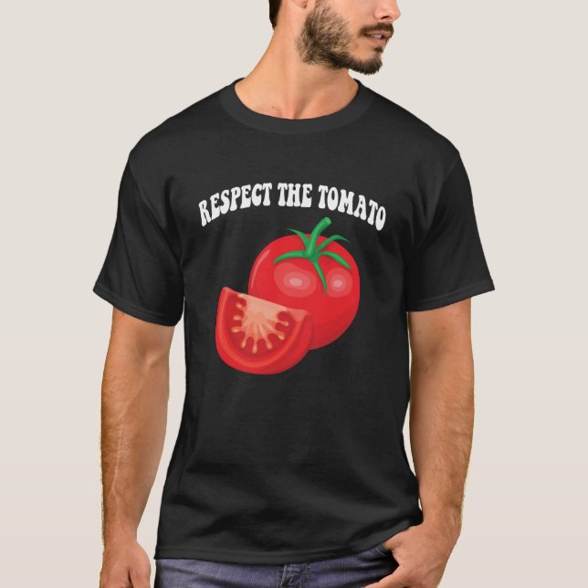 Respektera tomaterna t shirt (Framsida)