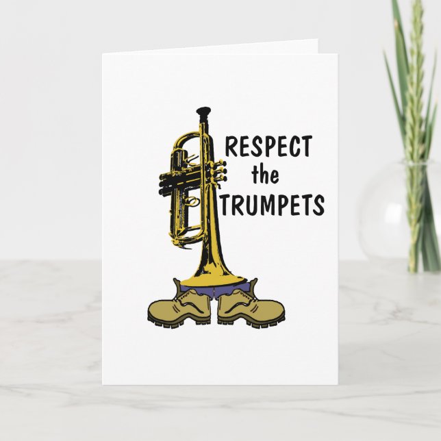 Respektera trumpeterna kort (Framsida)