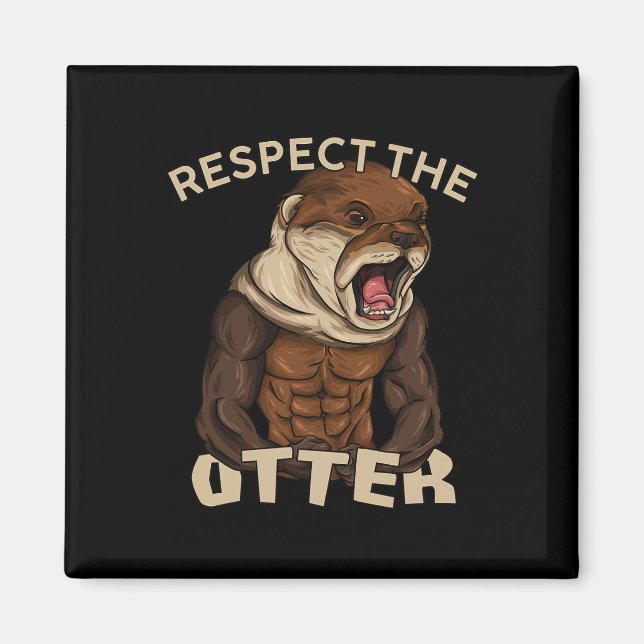 Respektera Uttern - Kroppsbyggare för Muskelstyrka Magnet (Framsidan)