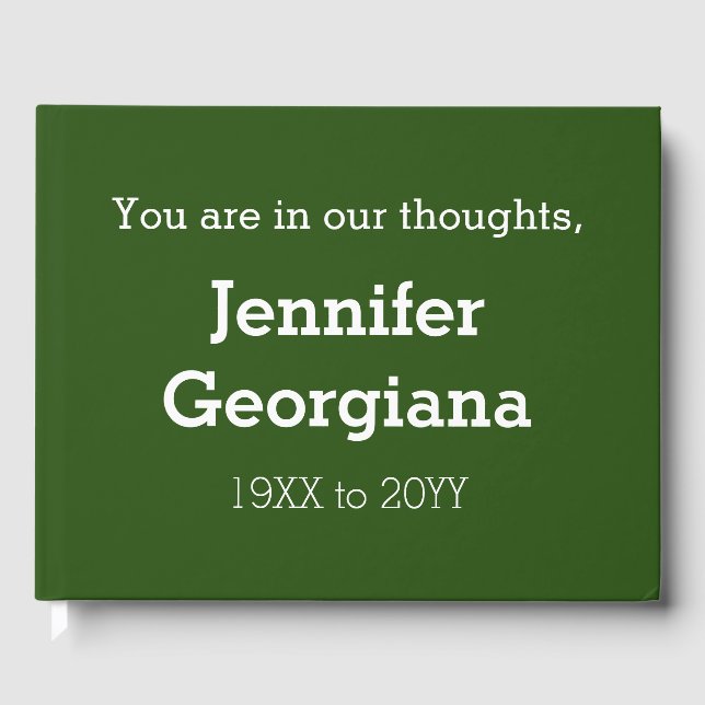 Respekterbar och enkel minnesguide gästböcker (Framsida)