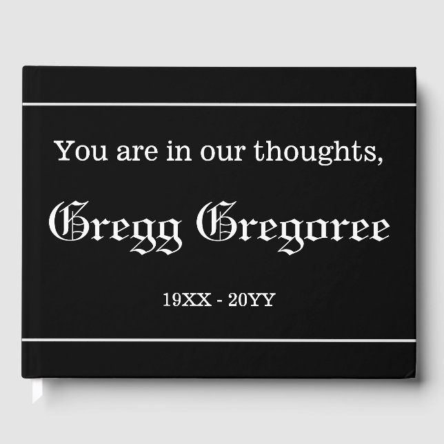 Respekterbar, Personligens anteckningsbok Gästböcker (Framsida)