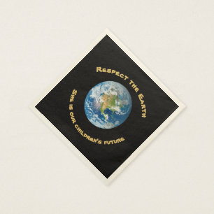 Respektframtid av servetter för planetjordpapper