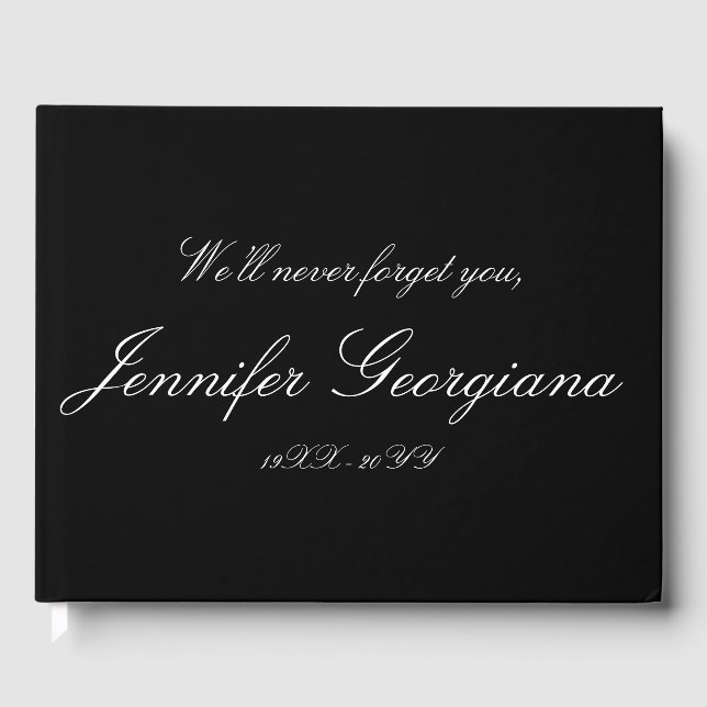 Respektive, Elegant Memorial Guestbook Gästböcker (Framsida)