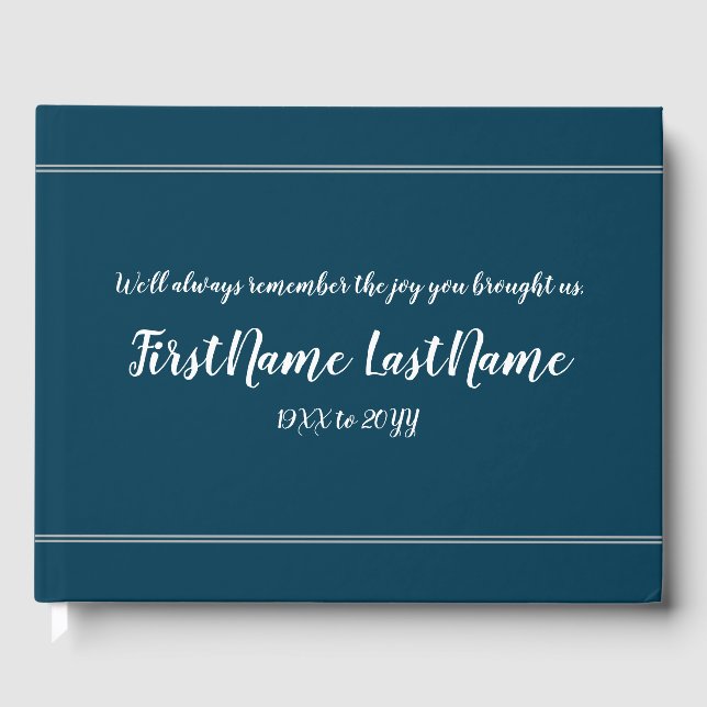 Respektive och enkel begravning/minnesgäst Bok (Framsida)