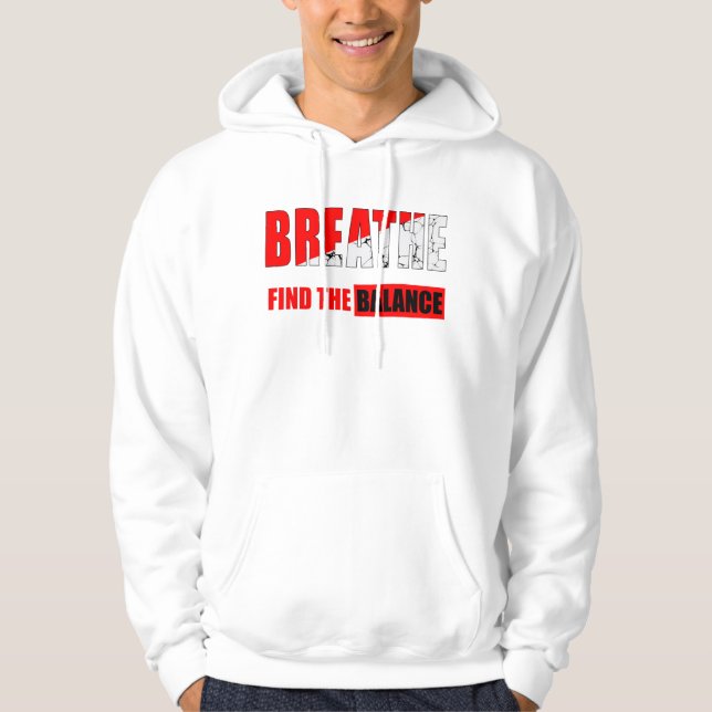 Respira y encuentra el equilibrio sudadera hoodie (Framsida)