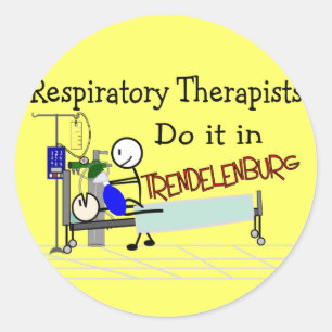 Respiratorer gör det i Trendelenburg Runt Klistermärke
