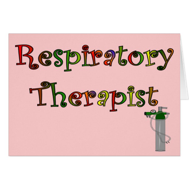Respiratorisk design för terapeutO2-tank Hälsningskort (Framsidan Horizontal)