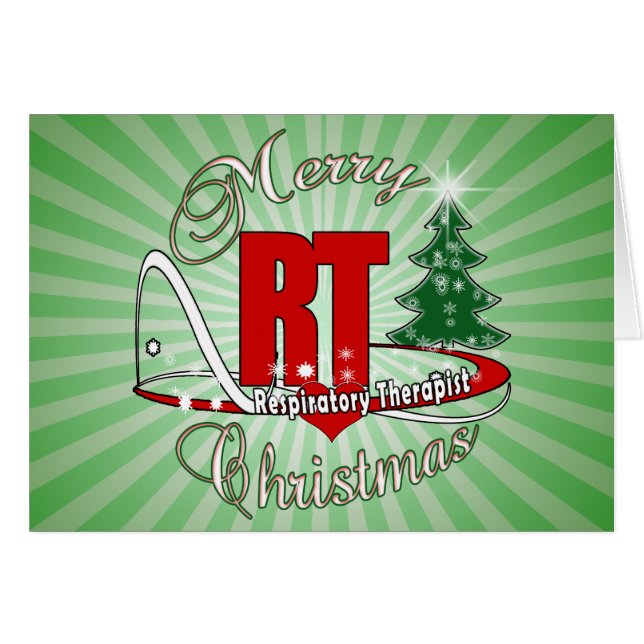 Respiratorisk terapeut för JULRT Hälsningskort (Framsidan Horizontal)