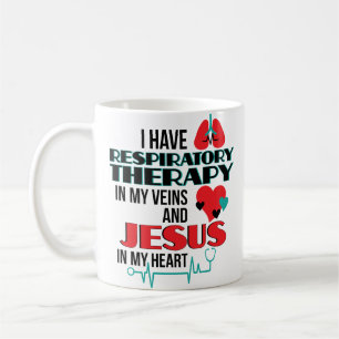Respiratorisk terapi Jesus i min hjärtakaffemugg Kaffemugg
