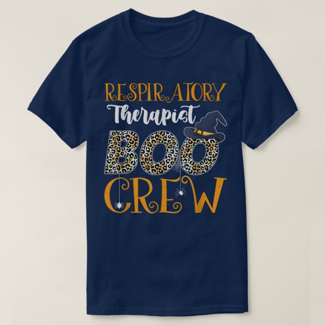 Respiratorisk terapist Boo Crew Halloween Boo Ghos T Shirt (Design framsida)