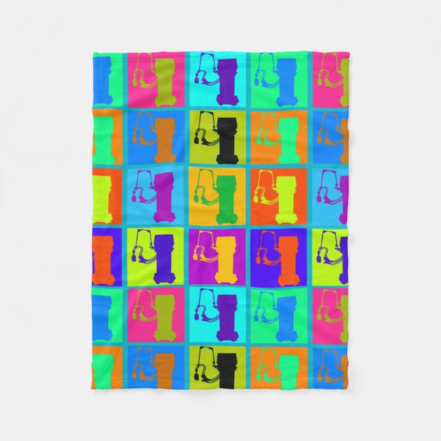 Respiratorisk Ventilator för terapeutullfilt Fleecefilt (Framsidan)