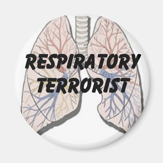 Respiratoriska terrorister magnet (Framsidan)