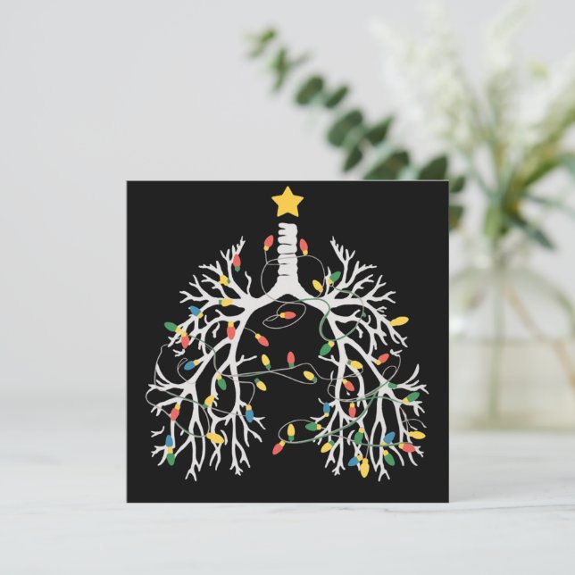 Respiratory Therapist Christmas Lung RT Nurse Crew Julkort (Stående Fram)