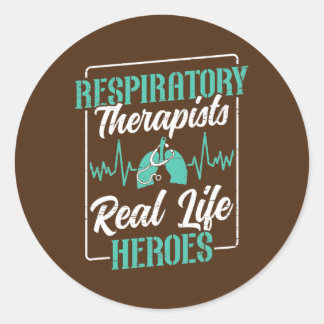 Respiratory Therapist Real Life Superhero Lungs Runt Klistermärke