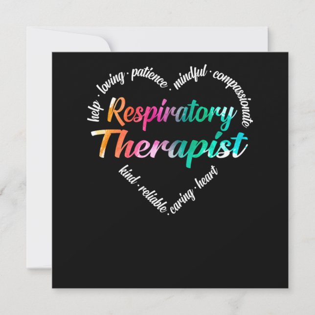 Respiratory Therapist Respiratory Therapist Heart  Inbjudningar (Framsida)
