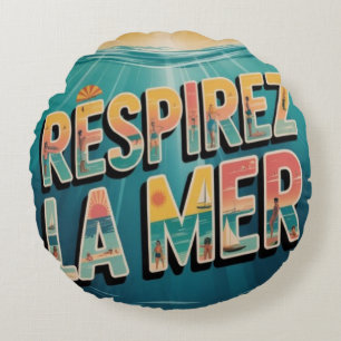 Respirer la Mer Rund Kudde
